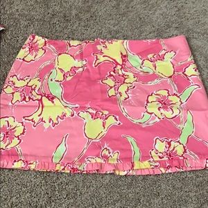 Lilly Pulitzer Pink and Yellow Flower skirt